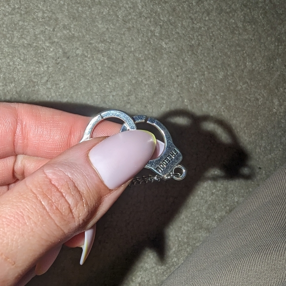 Fashion Handcuffs freedom single layer antique silver ankle bracelet - Picture 12 of 13